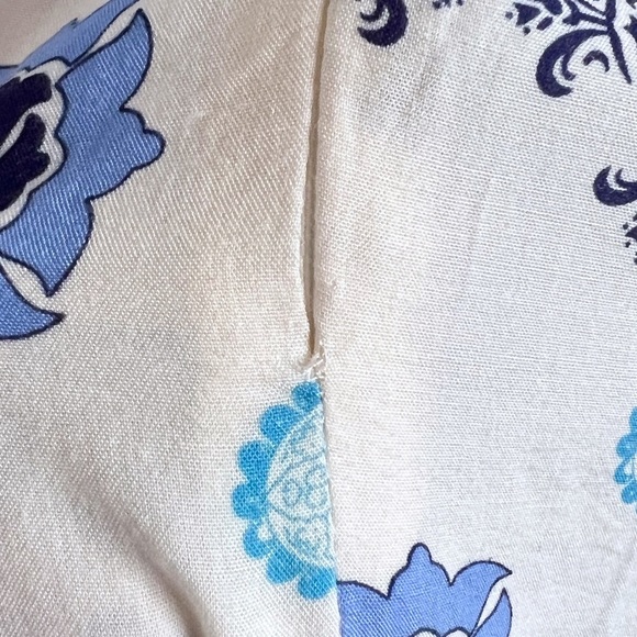 Selfie Leslie Long Sleeve Maxi Dress in Cream & Blue • M - Picture 9 of 9